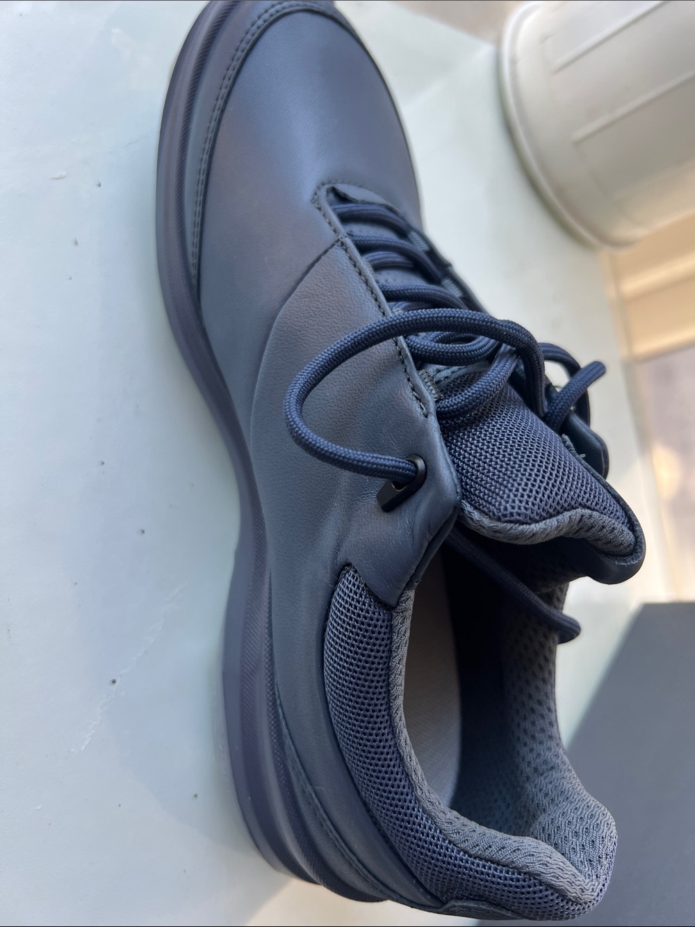 Ecco Men's Lace-Up Athletic Shoe in Navy